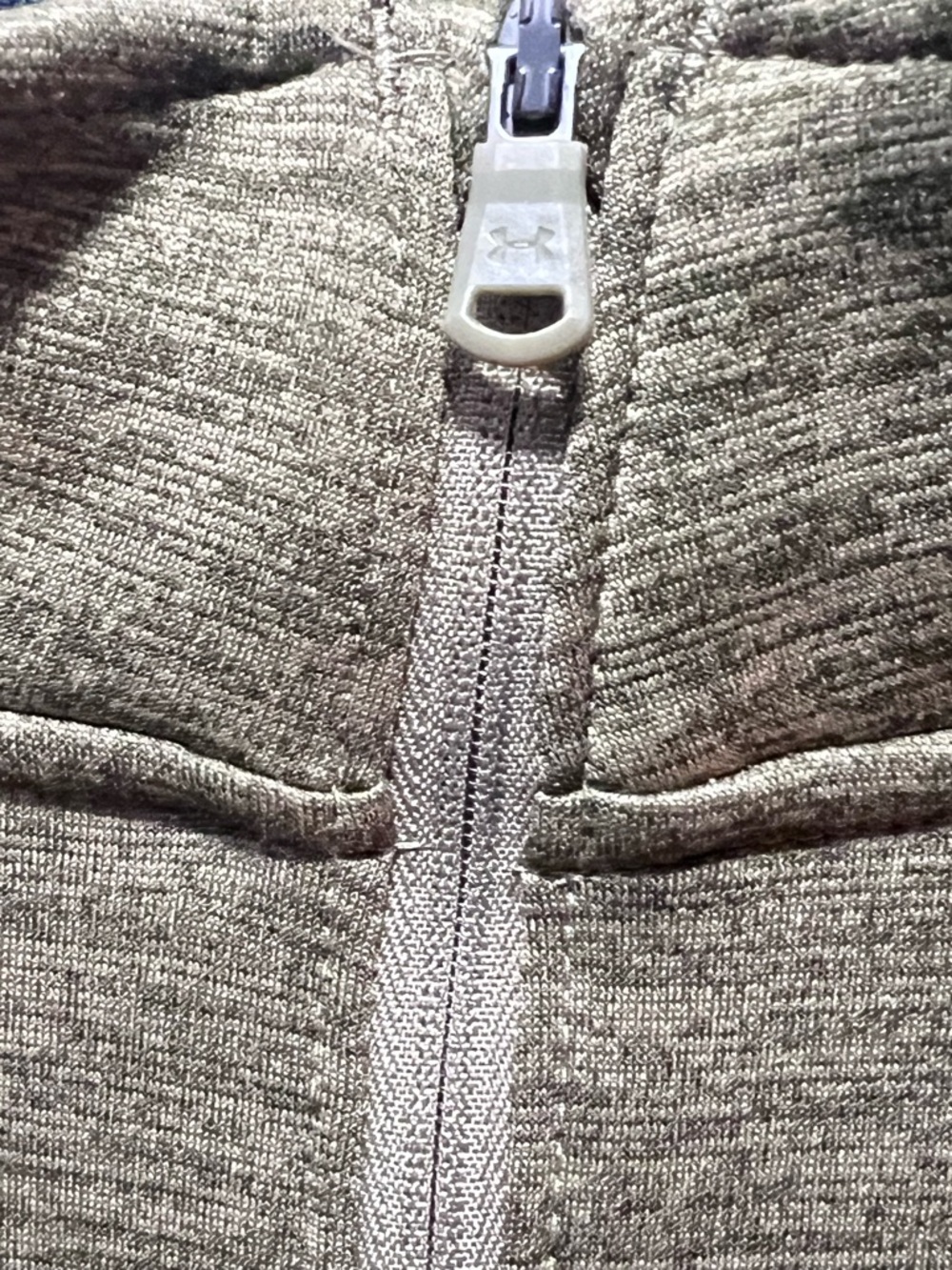 Under Armour Black Collar with Tan Fleece Interior Pullover - Picture 10 of 10
